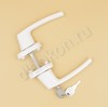 Двухсторонняя ручка с ключом равнозначная белая