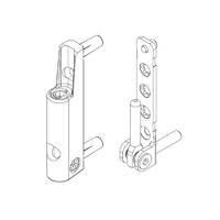Петля нижняя на раму и на створку 130 кг greenteQ
