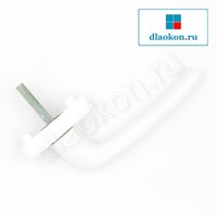 оконная ручка greenteQ белая/коричневая