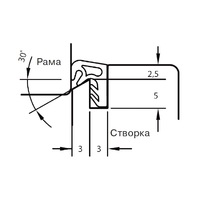 Уплотнитель S 8016 тёмно-коричневый